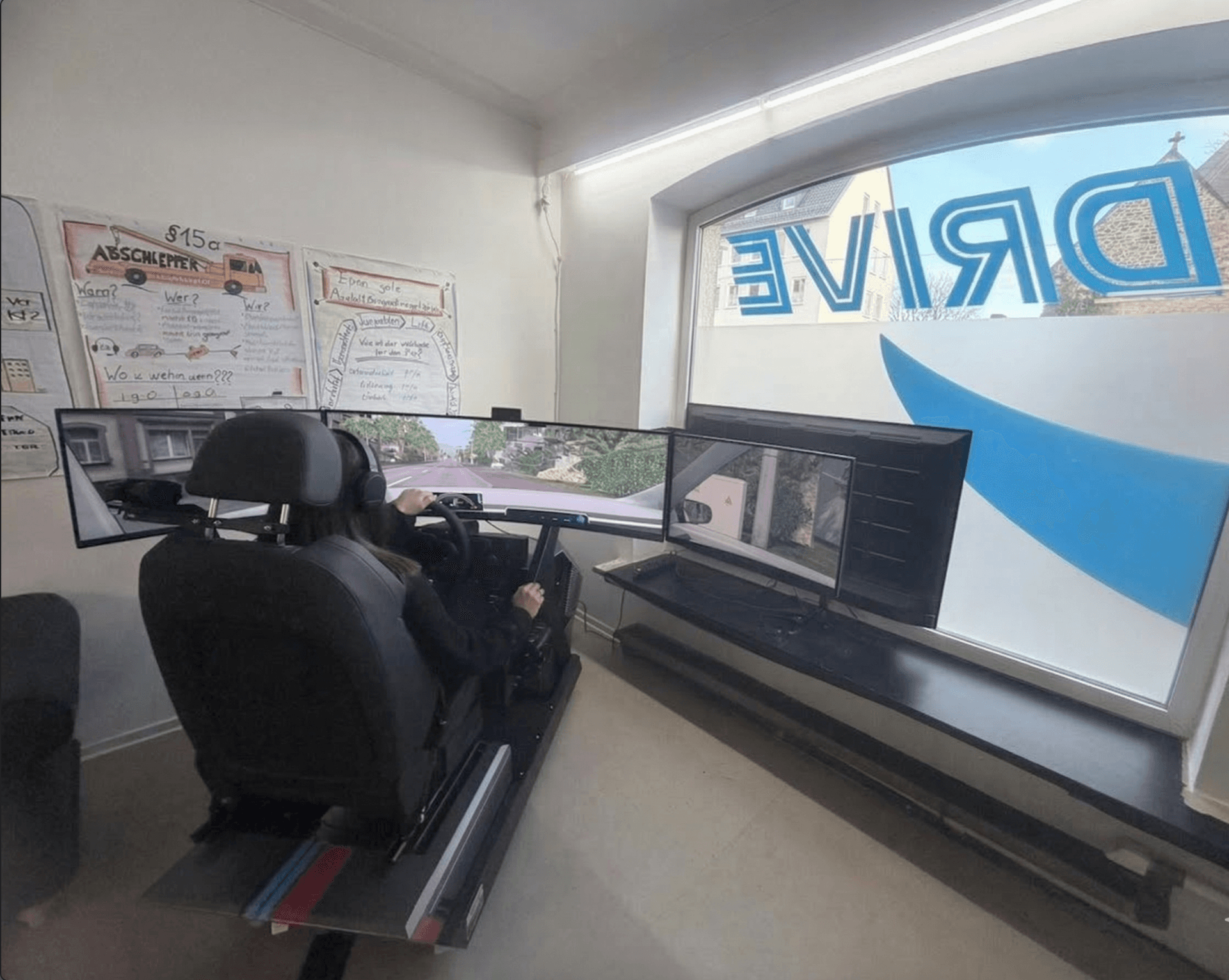 Driving simulator at Fahrschule DRIVE